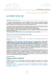 Fiche Droit à la vie