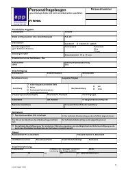 Personalfragebogen - APP Steuerberater