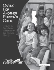 CARING FOR ANOTHER PERSON'S CHILD - Public Counsel