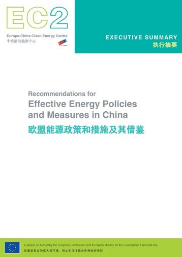 下载执行摘要（英文和中文） - Europe-China Clean Energy Centre