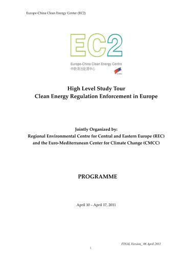 programme - Europe-China Clean Energy Centre