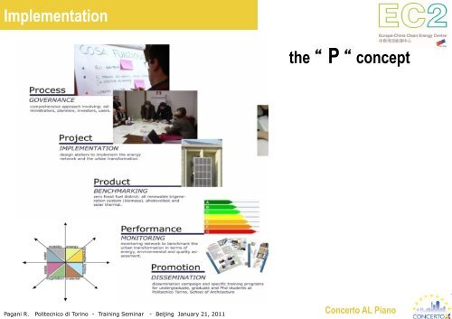 Implementation the “ P“ concept - Europe-China Clean Energy Centre