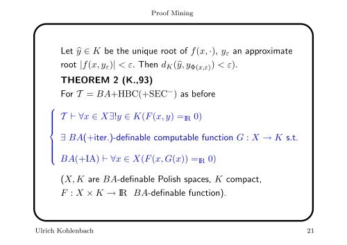 Proof Mining - Mathematics, Algorithms and Proofs