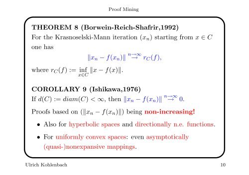 Proof Mining - Mathematics, Algorithms and Proofs