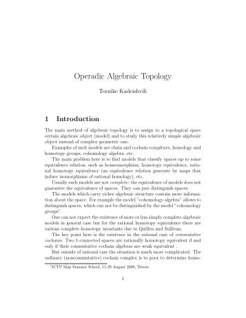 Operadic Algebraic Topology - Mathematics, Algorithms and Proofs