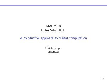 A coinductive approach to digital computation - Mathematics ...