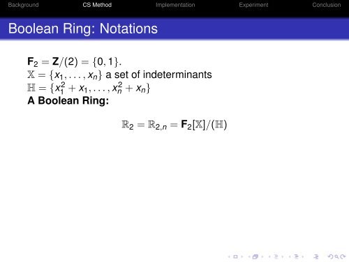 A Characteristic Set Method for Solving Boolean Equations