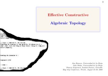 Effective Constructive Algebraic Topology - Institut Fourier