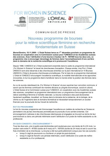 communiqué de presse - Blog @unifr