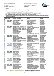 PFLANZENKENNTNIS Lehrjahr 1 Schuljahr 2009 / 2010 Fachlehrer ...