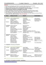 PFLANZENKENNTNIS 3. Lehrjahr / Klasse 3d Schuljahr 2012 / 2013 1