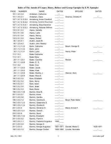 of E.W. Spangler's Book - Genealogy.the-spanglers.net