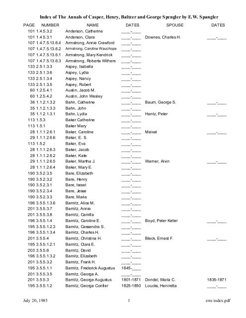 of E.W. Spangler's Book - Genealogy.the-spanglers.net