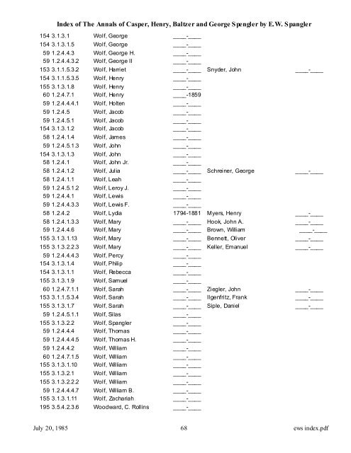 of E.W. Spangler's Book - Genealogy.the-spanglers.net