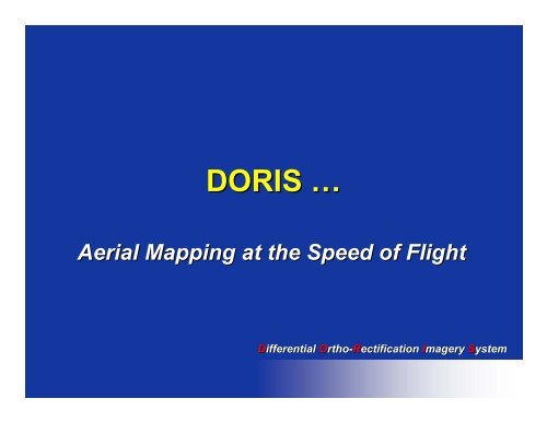 Mapping at the Speed of Flight