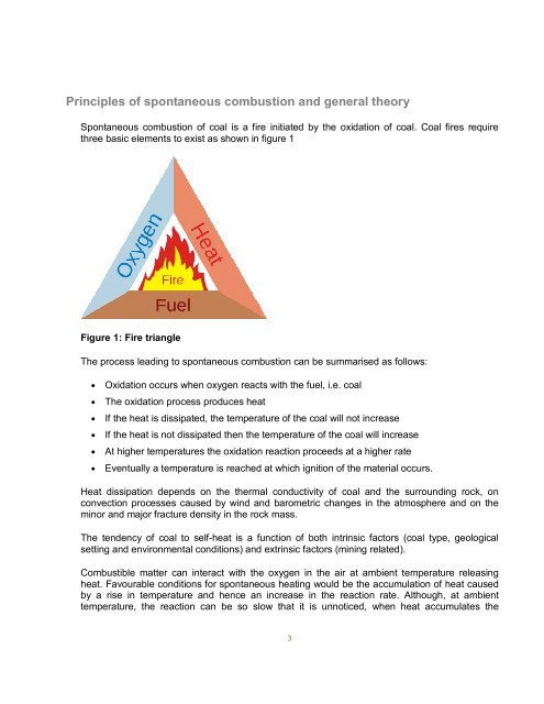 prevention and control of spontaneous combustion - Mining and