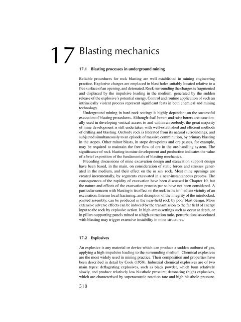 Rock Mechanics.pdf - Mining and Blasting