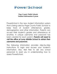 Information on PowerSchool Parent Portal - Page County Public ...