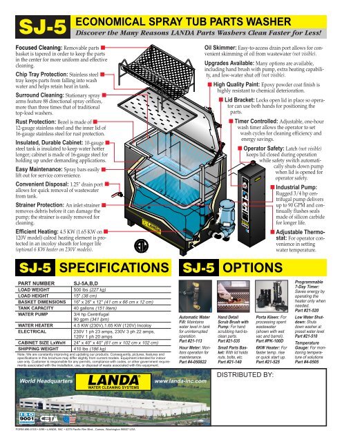 SJ-5 Spec Sheet 8/99 - Boydco.com