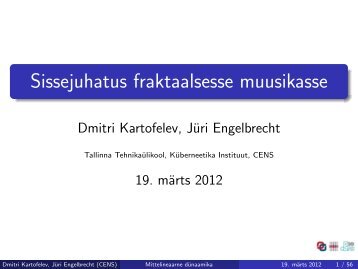 Sissejuhatus fraktaalsesse muusikasse - Cs.ioc.ee