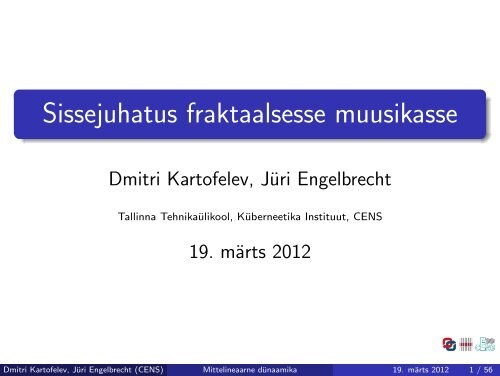 Sissejuhatus fraktaalsesse muusikasse - Cs.ioc.ee