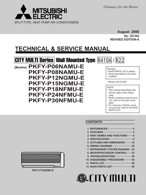 Pkfy P N Mu E Parts Mitsubishi Electric Cooling Heating