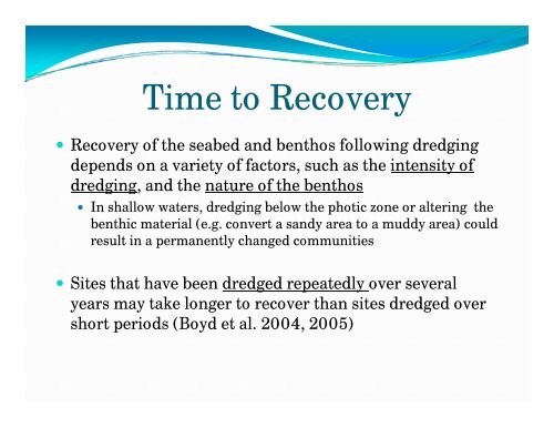 Shallow Water Habitat & Dredging