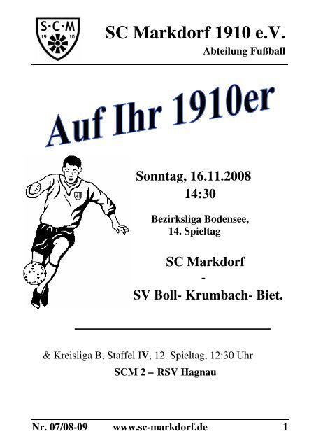 SCM I - SV Boll - Krumbach - Bietingen - SC Markdorf 1910 eV