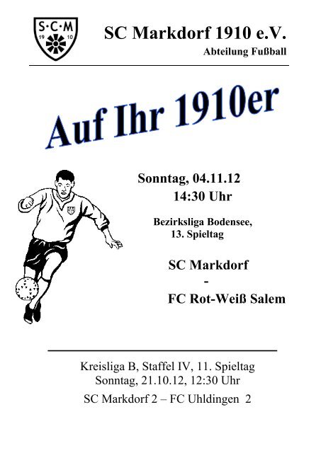 Stadionzeitschrift 04.11.2012 -- SCM I - FC Rot-Weiß Salem