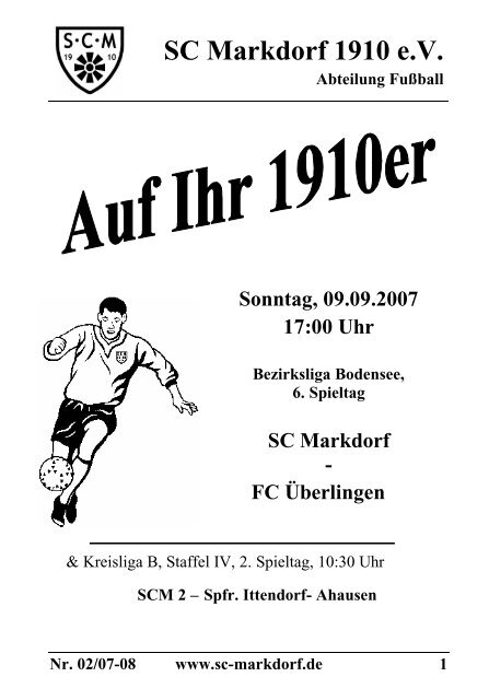 Auf Ihr 1910er - SC Markdorf 1910 eV