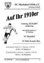 Auf Ihr 1910er - SC Markdorf 1910 eV