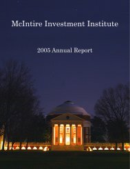 M I i I I i McIntire Investment Institute - University of Virginia