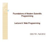 Foundations of Modern Scientific Programming Lecture 6: Web ...