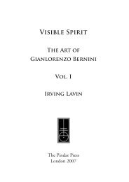 Visible Spirit The Art of Gianlorenzo Bernini Vol. I Irving Lavin