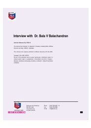 Interview with Dr. Bala V Balachandran - Great Lakes Institute of ...