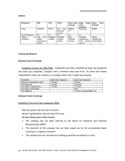 Comparative Analysis of Indian Stock Market with ... - Great Lakes