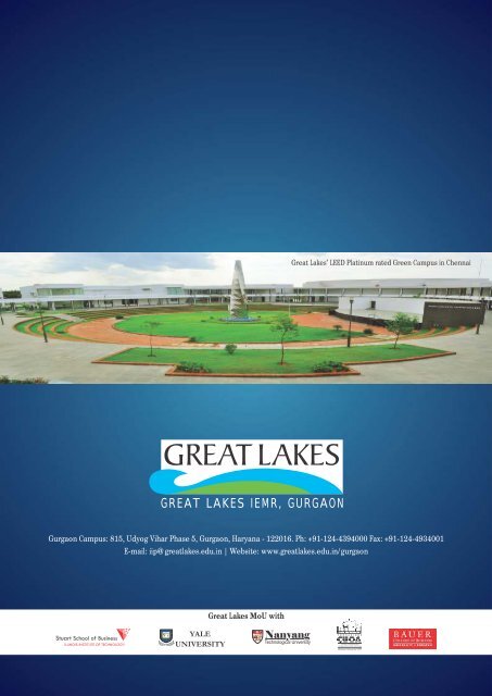 summer internship brochure - Great Lakes