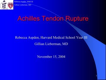 Achilles Tendon Rupture