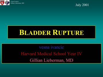 BLADDER RUPTURE