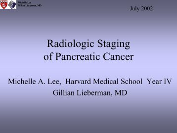 Radiologic Staging Of Pancreatic Cancer