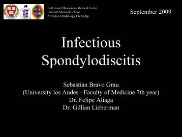 Infectious Spondylodiscitis - Lieberman's eRadiology Learning Sites