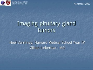 Imaging pituitary gland tumors