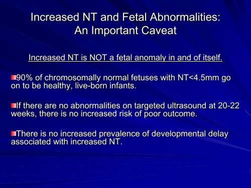 Nuchal Translucency in First-Trimester Ultrasound Screening for ...