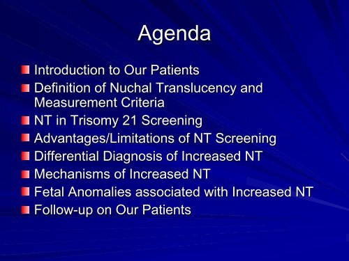 Nuchal Translucency in First-Trimester Ultrasound Screening for ...