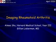 Imaging Rheumatoid Arthritis - Lieberman's eRadiology Learning Sites