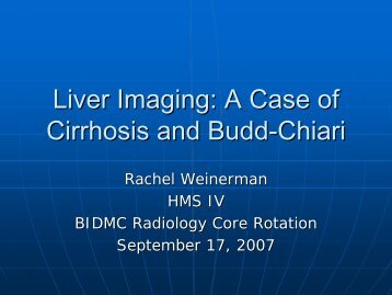 A Case of Cirrhosis and Budd-Chiari