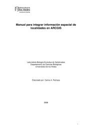 Manual para integrar tablas de localidades en ARCGIS - Biología ...