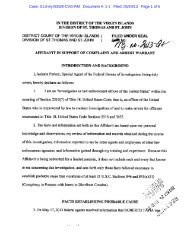 affidavit from FBI Agent Jason Purkey - St. Thomas Source