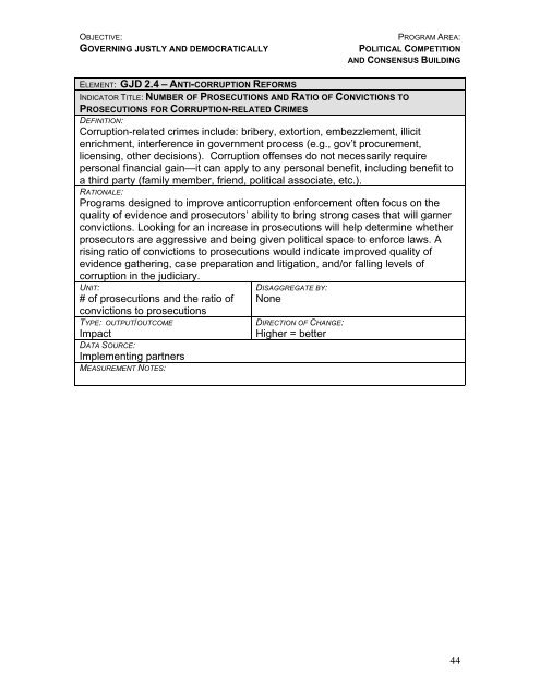 Global Indicator Guidance Template - US Department of State