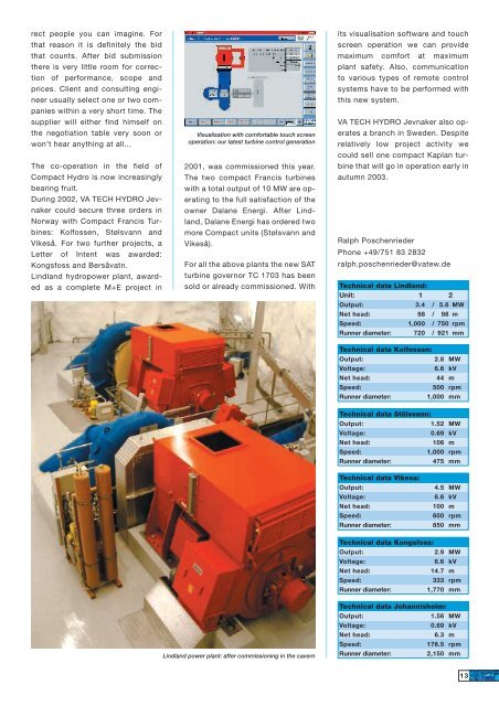 May 2003 ISSUE TONGBAI Page 4/5 COMPACT HYDRO in ...